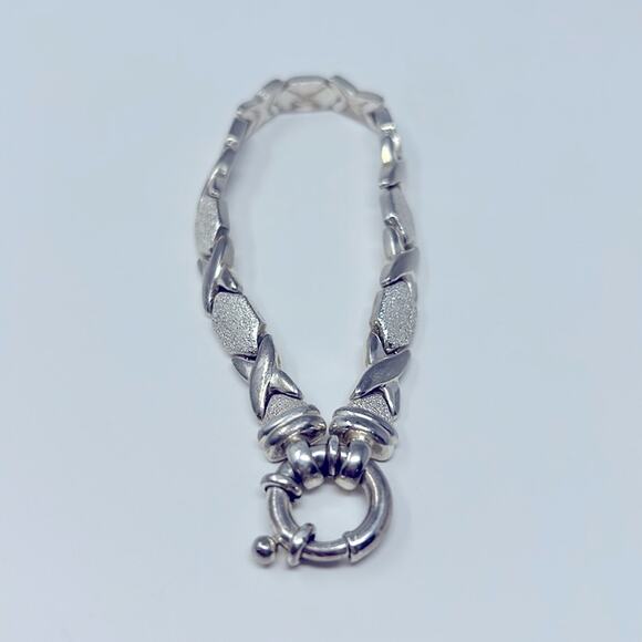 Vintage 925 Milor X Marks The Spot Bracelet in Sterling Silver - Picture 4 of 7